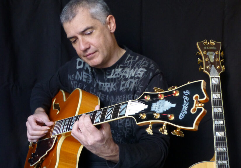 Makis with D'Angelico guitars (1)